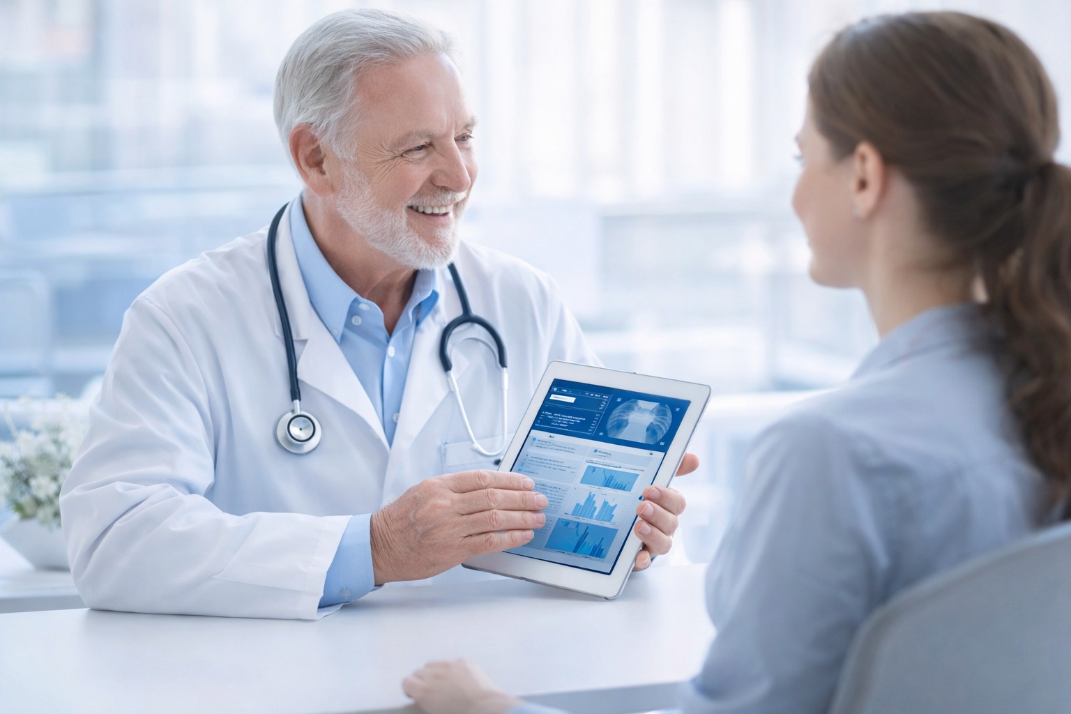 Doctor consulting with a patient